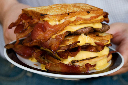 The Double Bacon Hamburger Fatty Melt